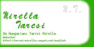 mirella tarcsi business card